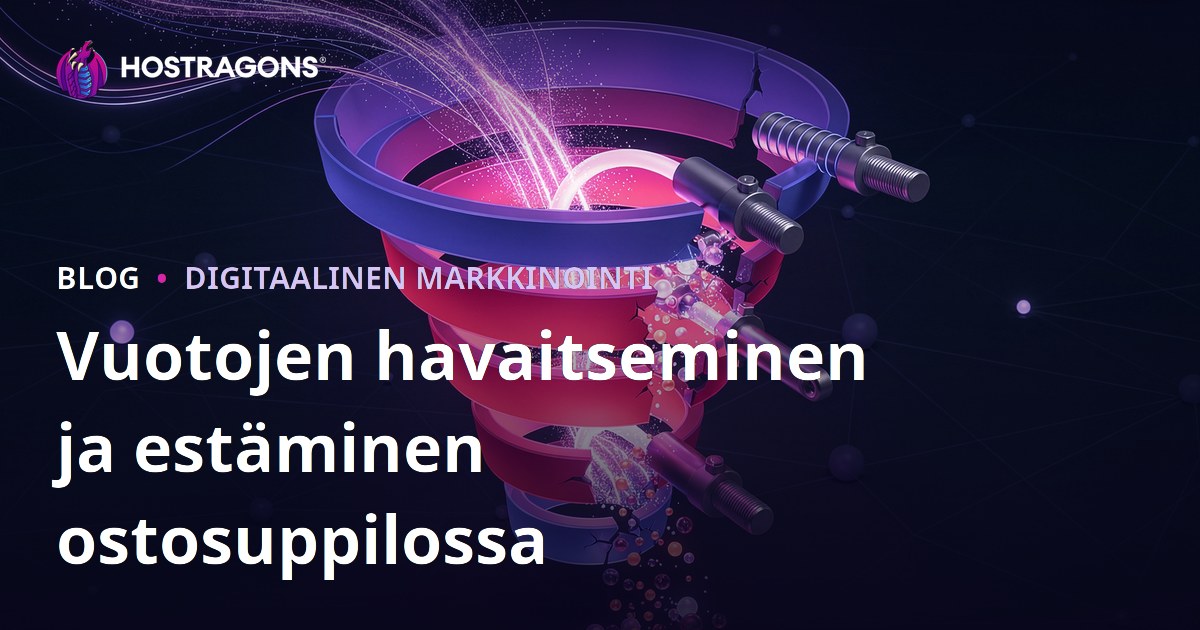 Vuotojen havaitseminen ja estäminen ostosuppilossa