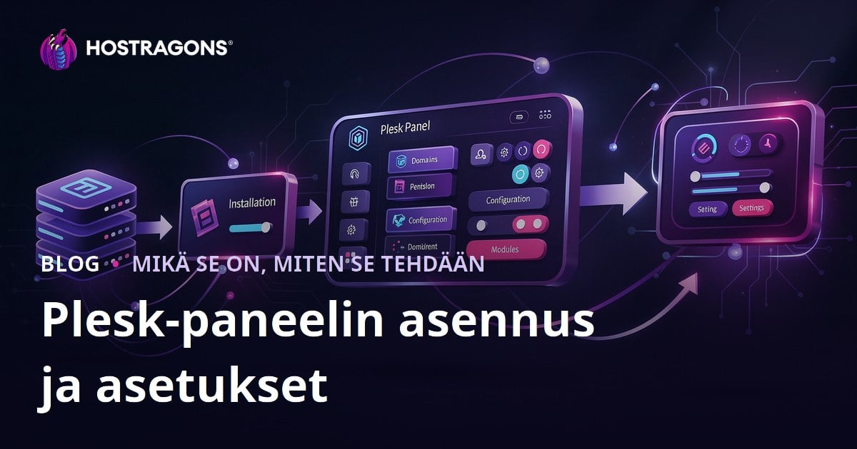 Plesk-paneelin asennus ja asetukset