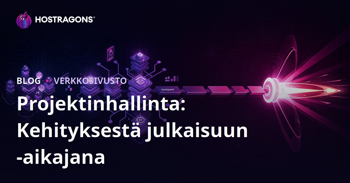 Projektinhallinta: Kehityksestä julkaisuun -aikajana