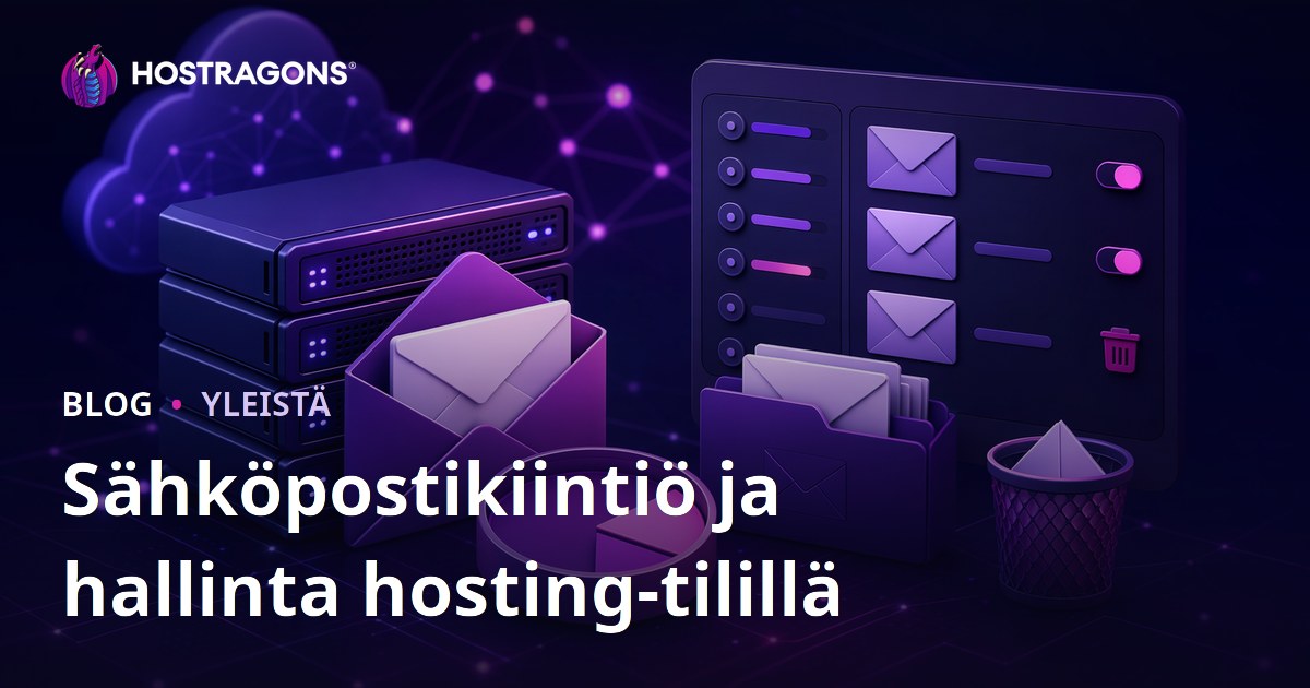 Sähköpostikiintiö ja hallinta hosting-tilillä