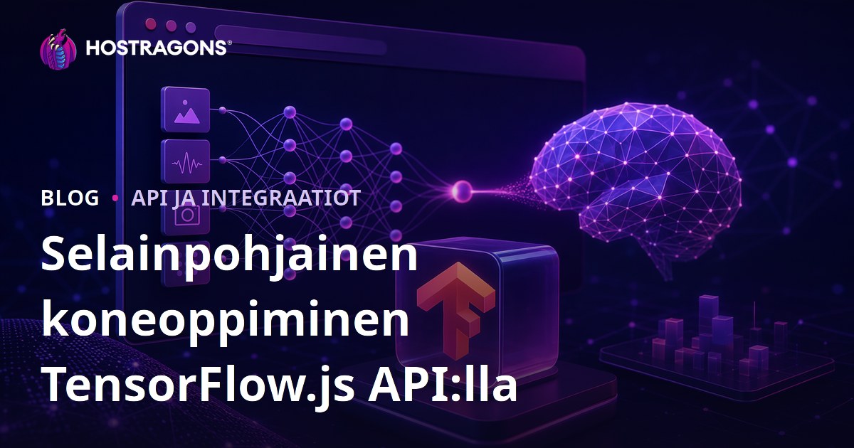 Selainpohjainen koneoppiminen TensorFlow.js API:lla