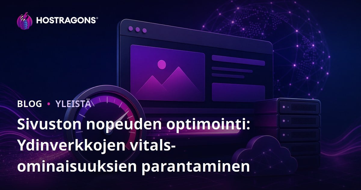 Sivuston nopeuden optimointi: Ydinverkkojen vitals-ominaisuuksien parantaminen