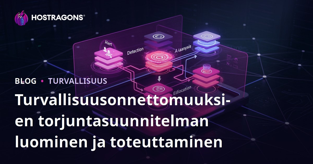 Turvallisuusonnettomuuksien torjuntasuunnitelman luominen ja toteuttaminen