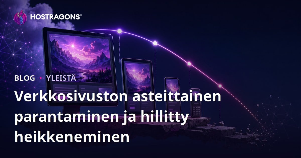 Verkkosivuston asteittainen parantaminen ja hillitty heikkeneminen