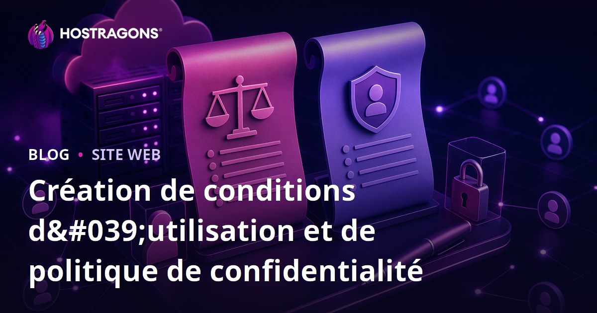 Création de conditions d'utilisation et de politique de confidentialité