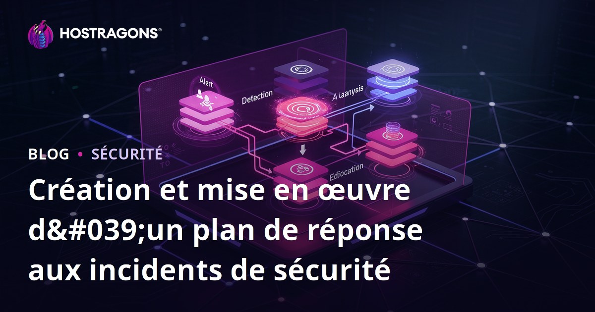 Création et mise en œuvre d'un plan de réponse aux incidents de sécurité