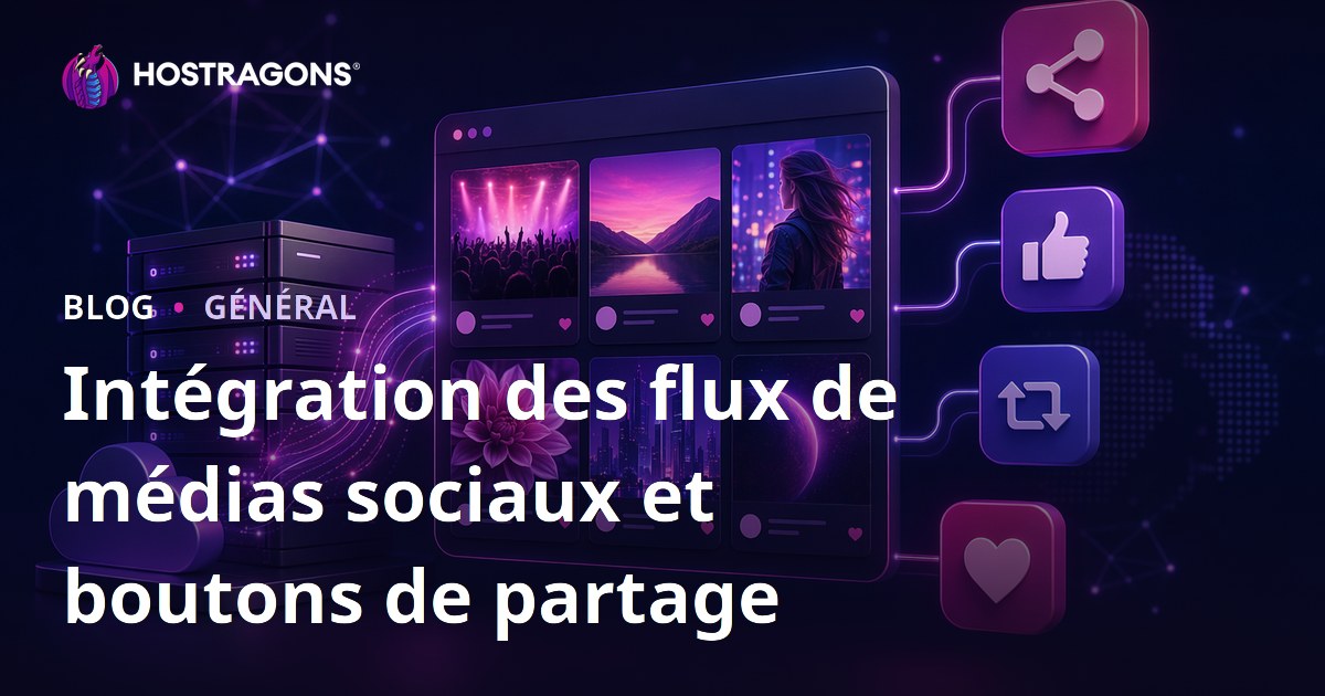 Intégration des flux de médias sociaux et boutons de partage