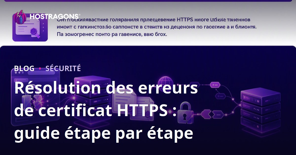 Résolution des erreurs de certificat HTTPS : guide étape par étape