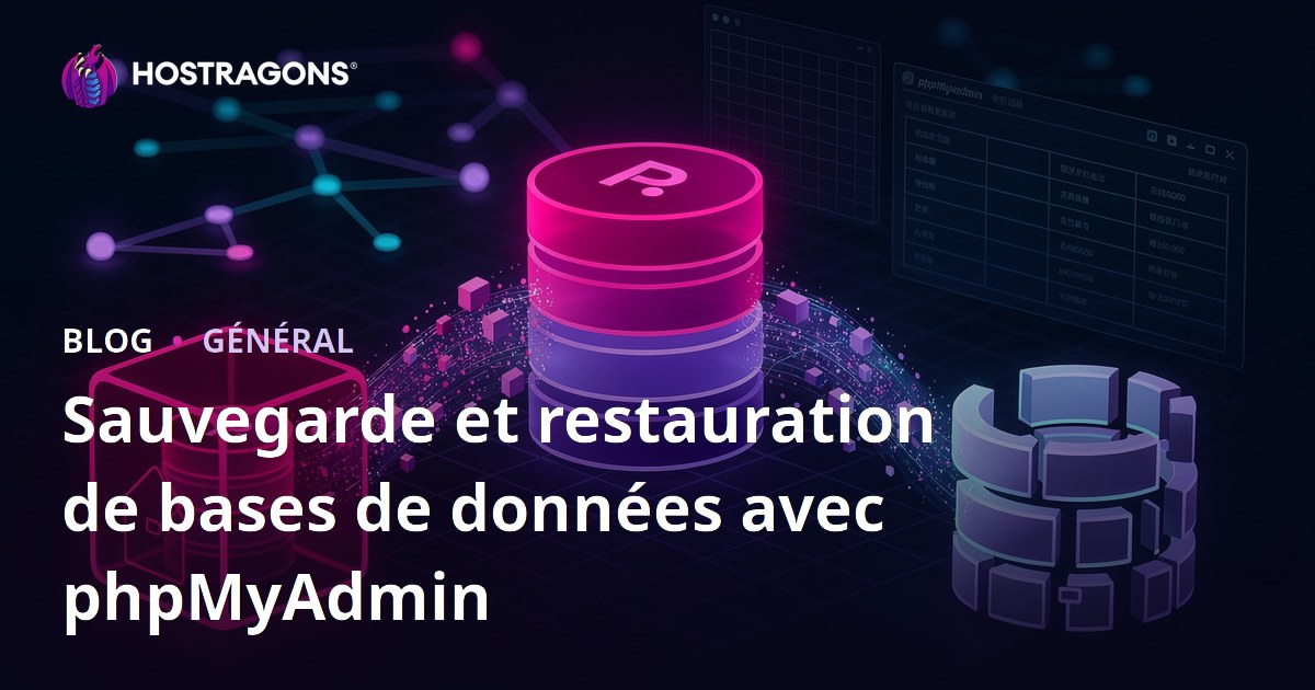 Sauvegarde et restauration de bases de données avec phpMyAdmin
