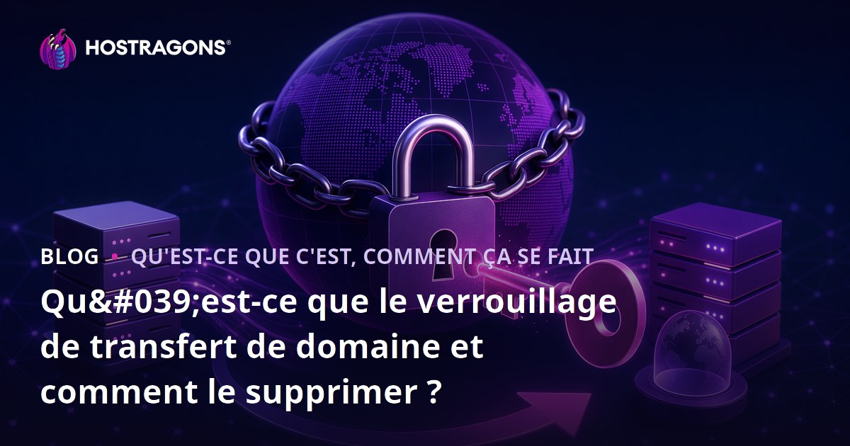 Qu'est-ce que le verrouillage de transfert de domaine et comment le supprimer ?