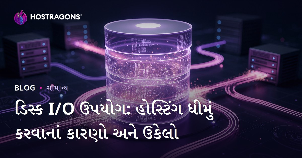 ડિસ્ક I/O ઉપયોગ: હોસ્ટિંગ ધીમું કરવાનાં કારણો અને ઉકેલો