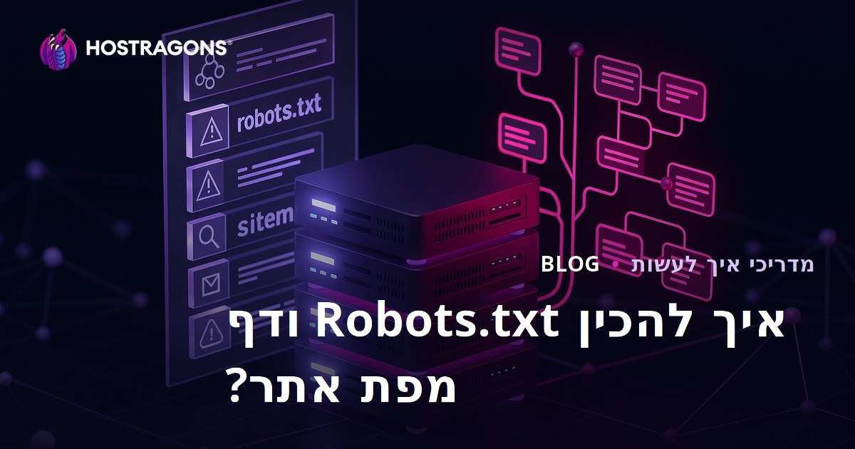 איך להכין קובץ Robots.txt ומפת אתר?