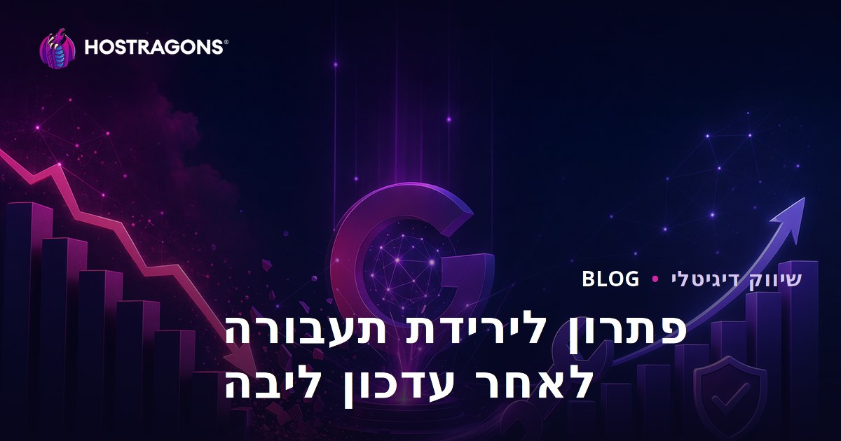 איך לפתור ירידת תנועה לאחר עדכוני האלגוריתם של גוגל (Core Update)?
