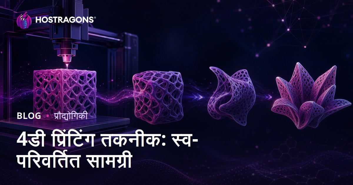 4डी प्रिंटिंग तकनीक: स्व-परिवर्तित सामग्री