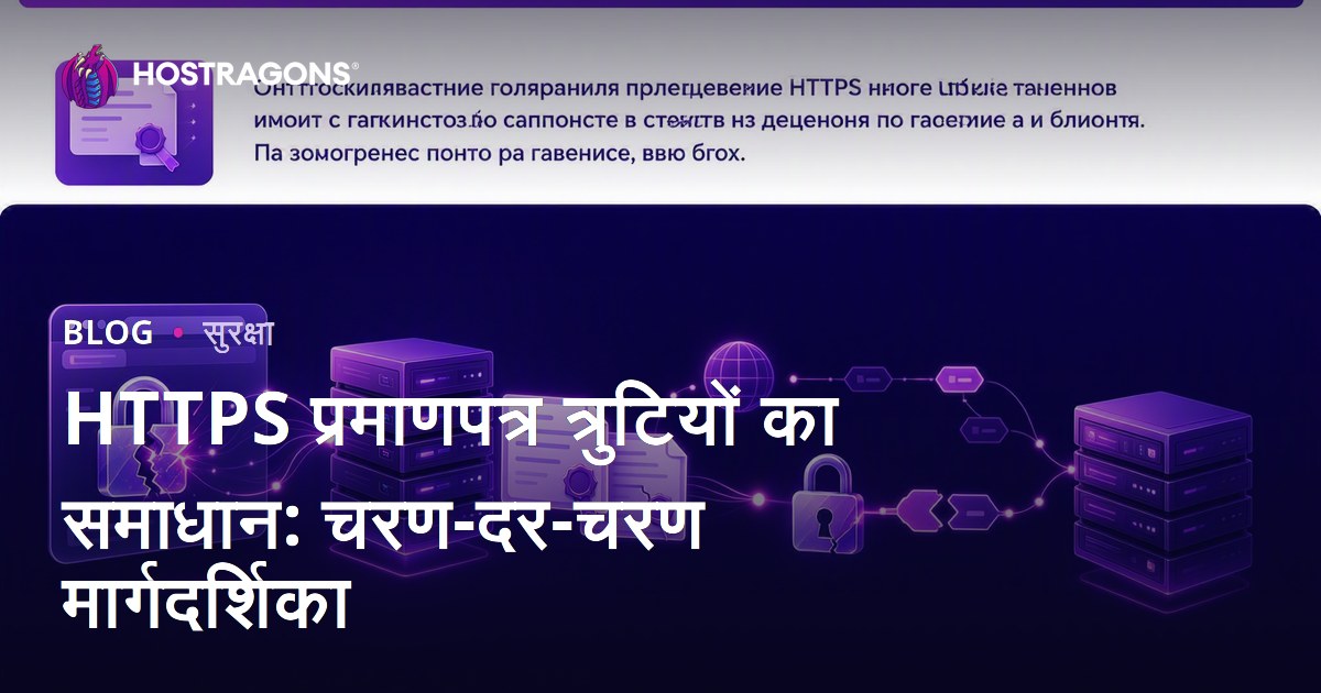 HTTPS सर्टिफिकेट की त्रुटियों को हल करना: चरण-दर-चरण मार्गदर्शिका