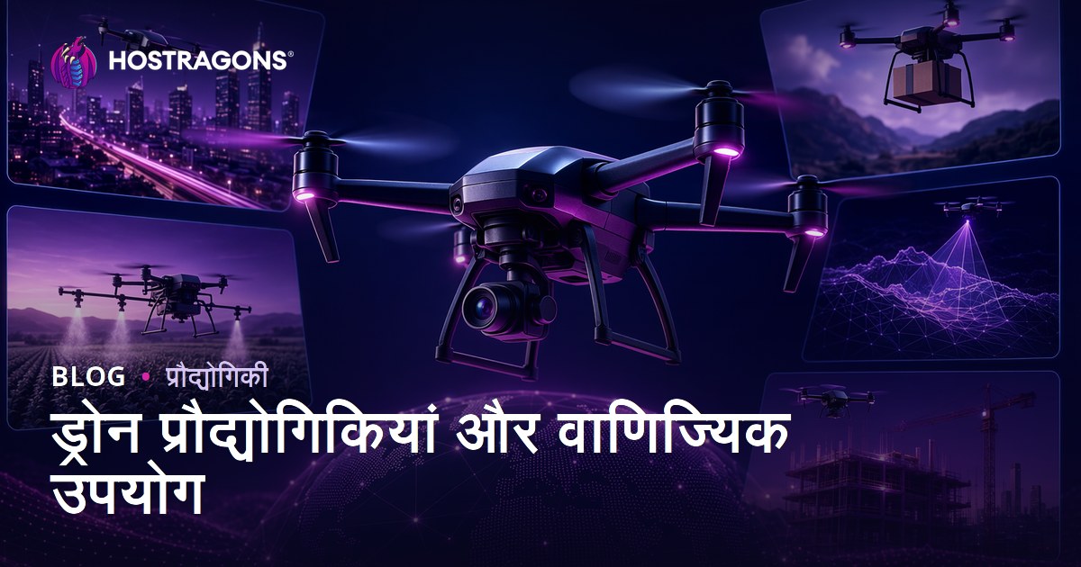 ड्रोन प्रौद्योगिकियां और वाणिज्यिक उपयोग