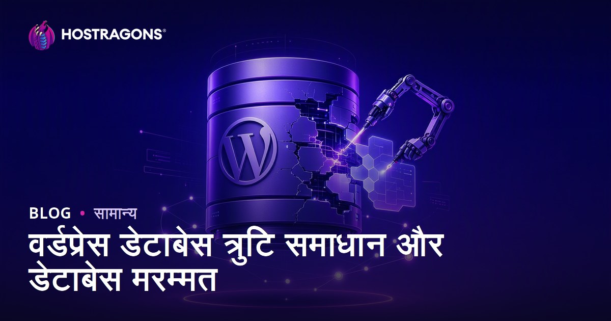 वर्डप्रेस डेटाबेस त्रुटि समाधान और डेटाबेस मरम्मत