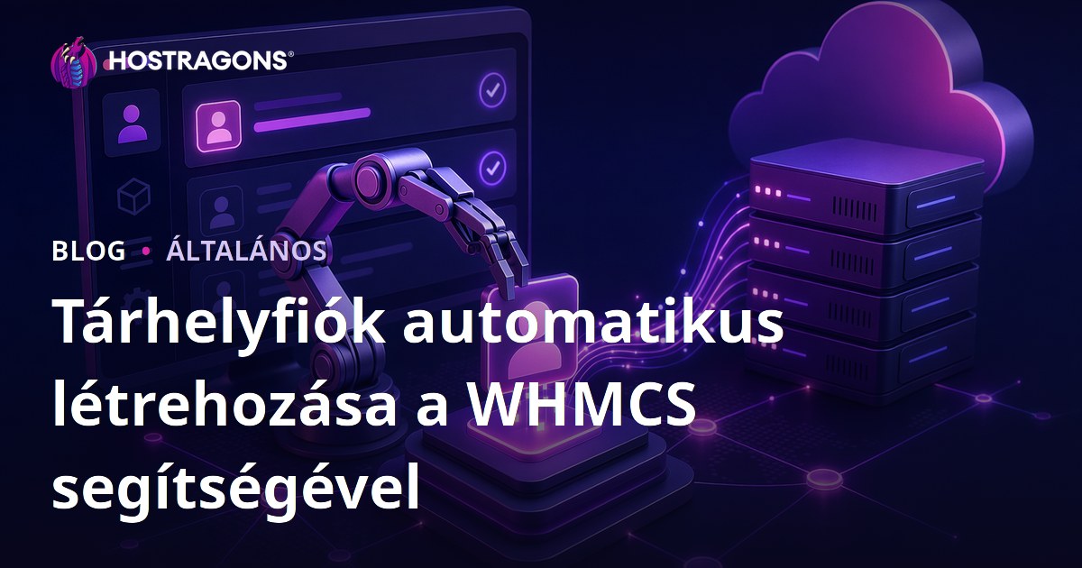 Tárhelyfiók automatikus létrehozása a WHMCS segítségével