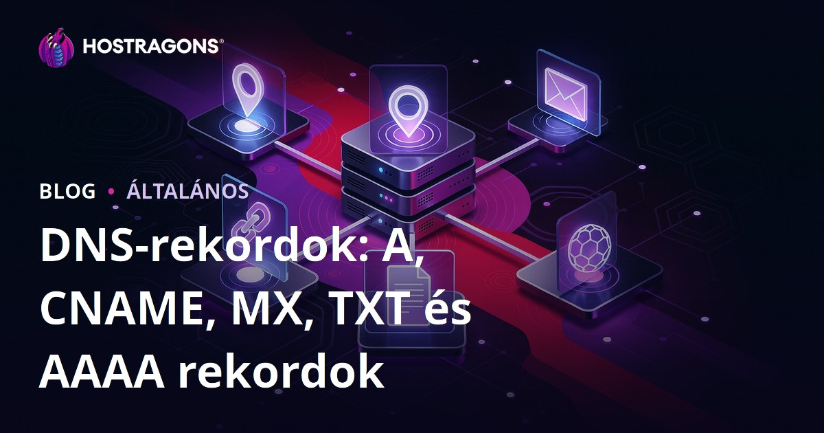 DNS-rekordok: A, CNAME, MX, TXT és AAAA rekordok