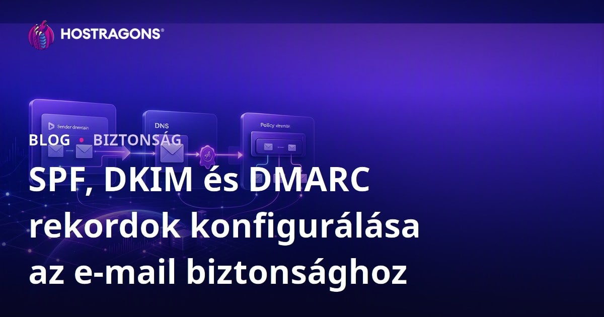 SPF, DKIM és DMARC rekordok konfigurálása az e-mail biztonsághoz