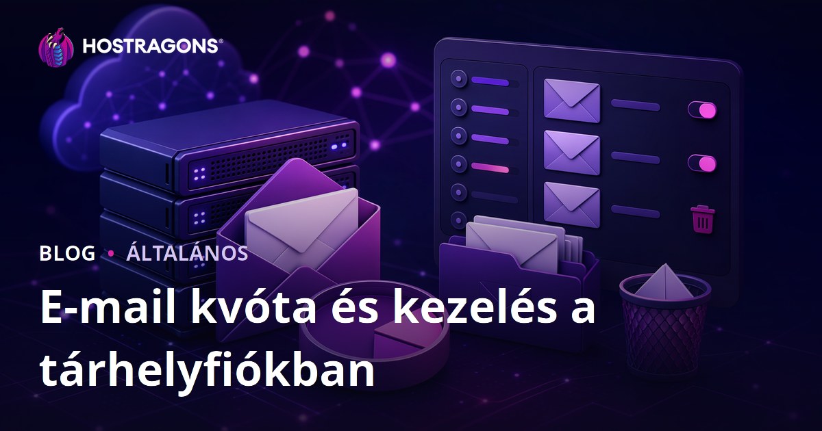 E-mail kvóta és kezelés a tárhelyfiókban