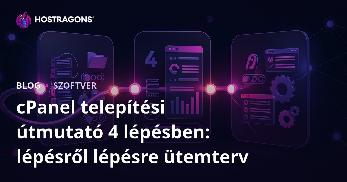 cPanel telepítési útmutató 4 lépésben: lépésről lépésre ütemterv