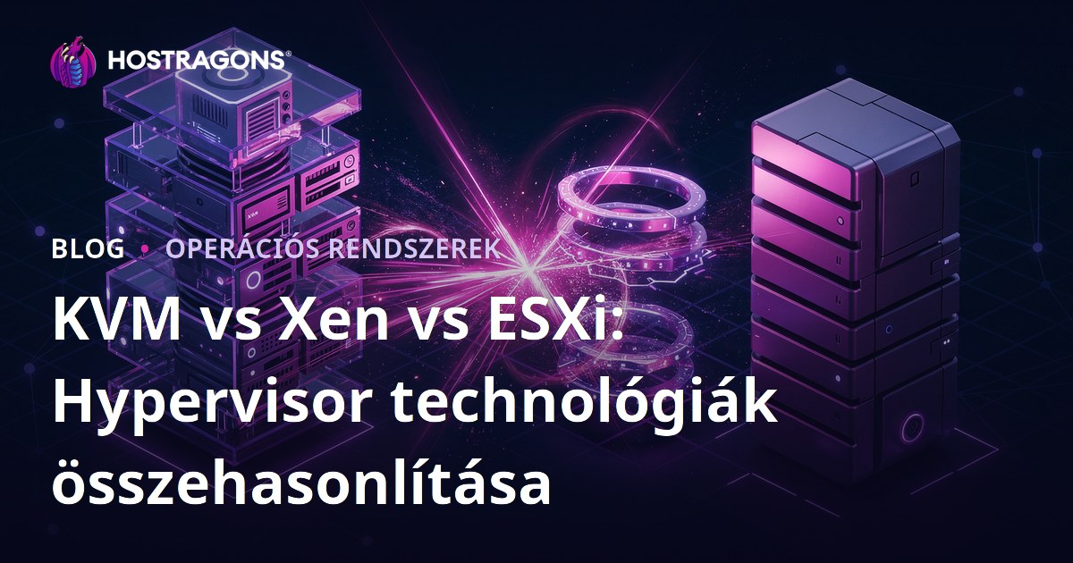 KVM vs Xen vs ESXi: Hypervisor technológiák összehasonlítása