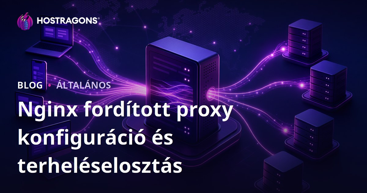 Nginx fordított proxy konfiguráció és terheléselosztás