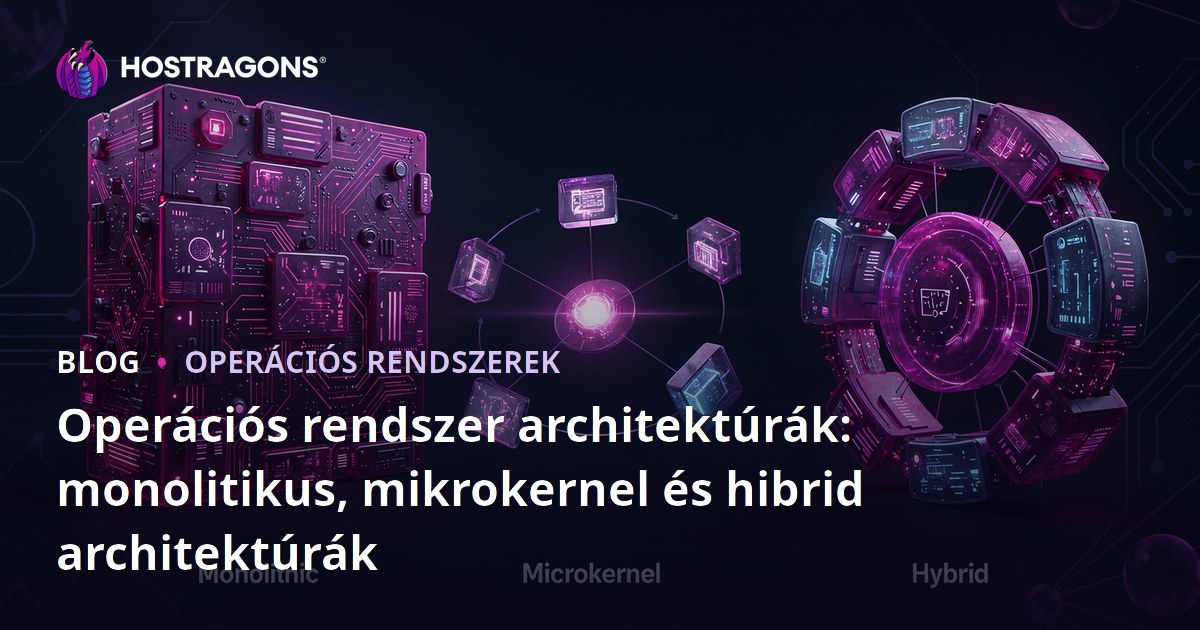 Operációs rendszer architektúrák: monolitikus, mikrokernel és hibrid architektúrák