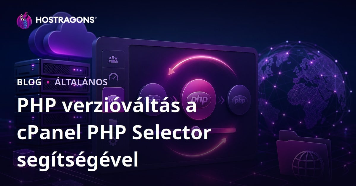 PHP verzióváltás a cPanel PHP Selector segítségével