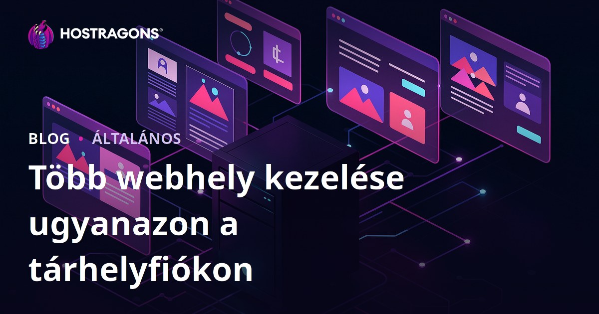 Több webhely kezelése ugyanazon a tárhelyfiókon