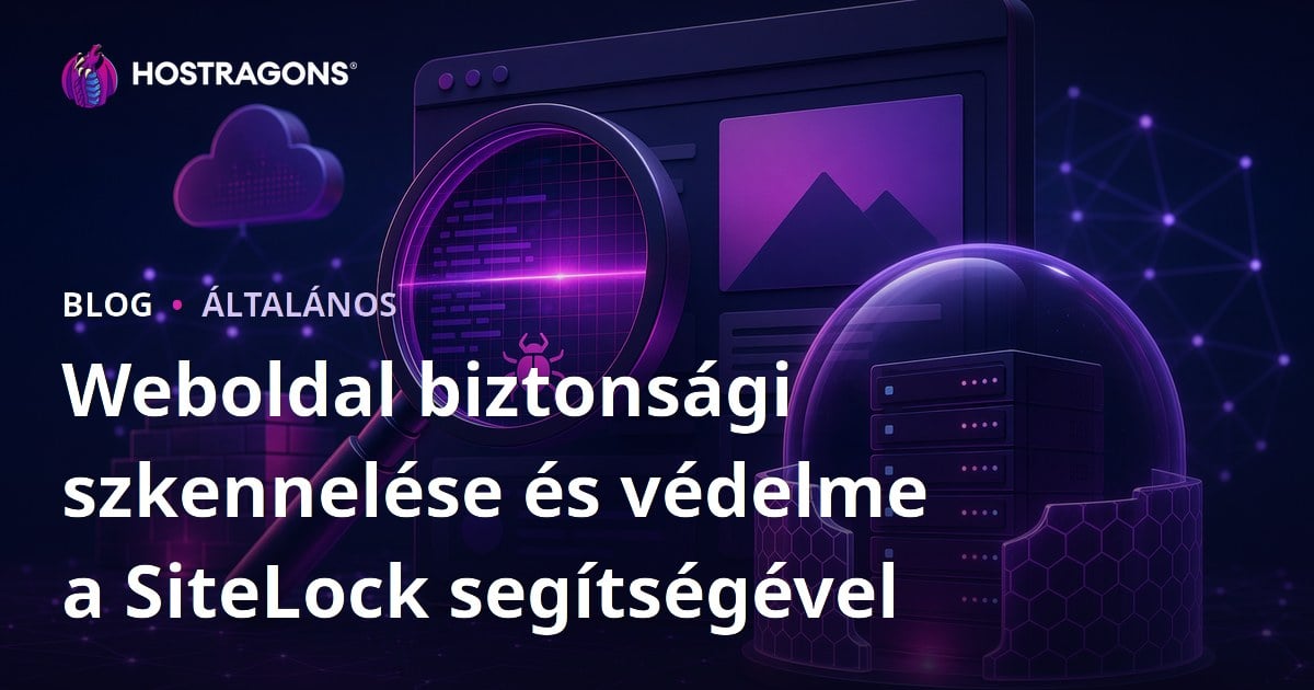 Weboldal biztonsági szkennelése és védelme a SiteLock segítségével