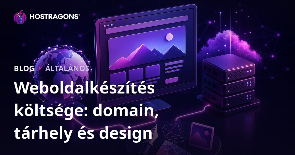 Weboldalkészítés költsége: domain, tárhely és design