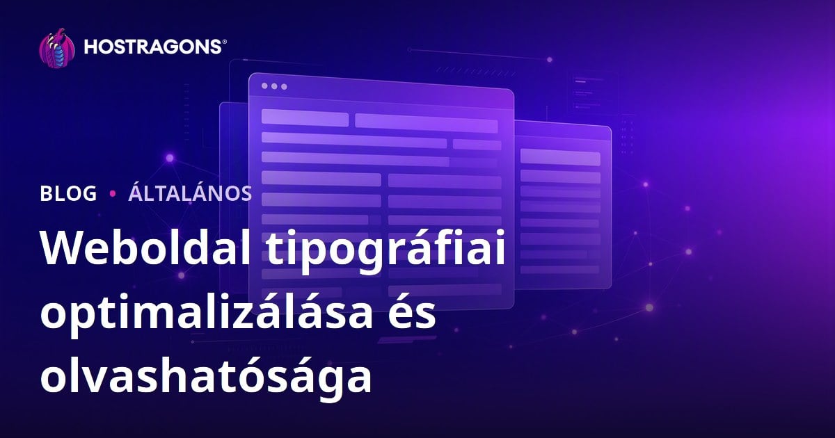Weboldal tipográfiai optimalizálása és olvashatósága
