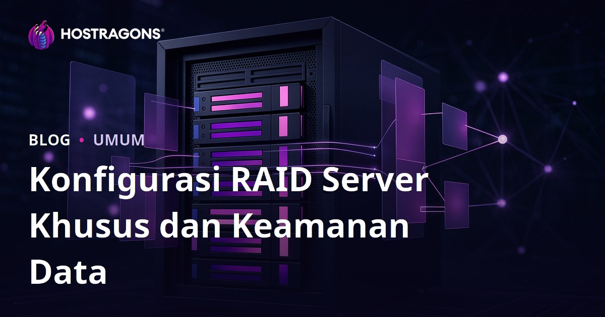 Konfigurasi RAID Server Khusus dan Keamanan Data