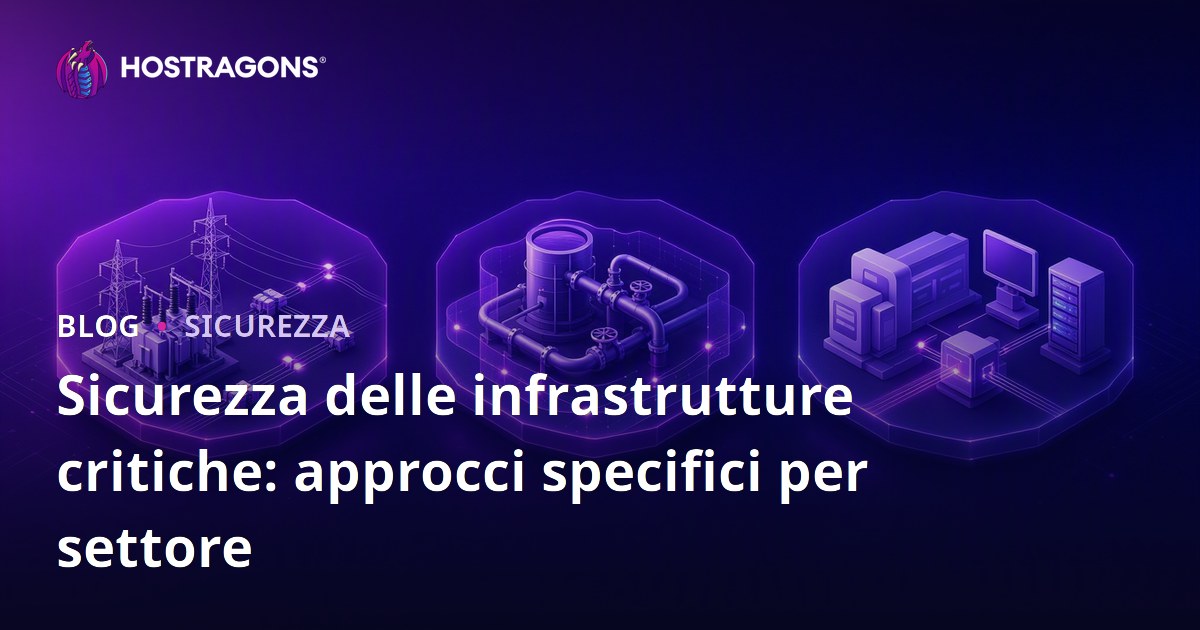 Sicurezza delle infrastrutture critiche: approcci specifici per settore
