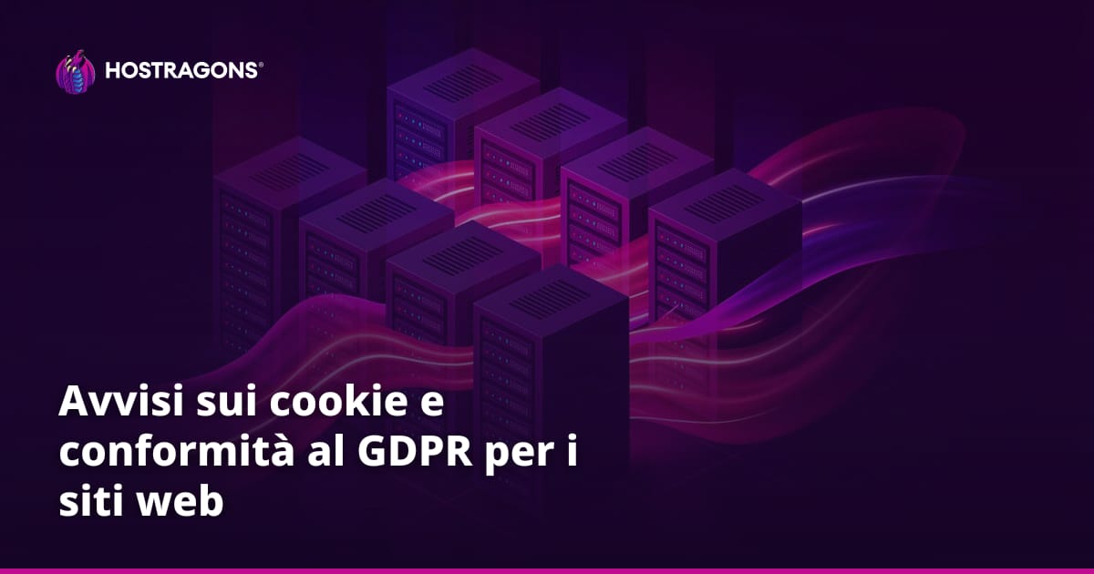 Avvisi sui cookie e conformità al GDPR per i siti web