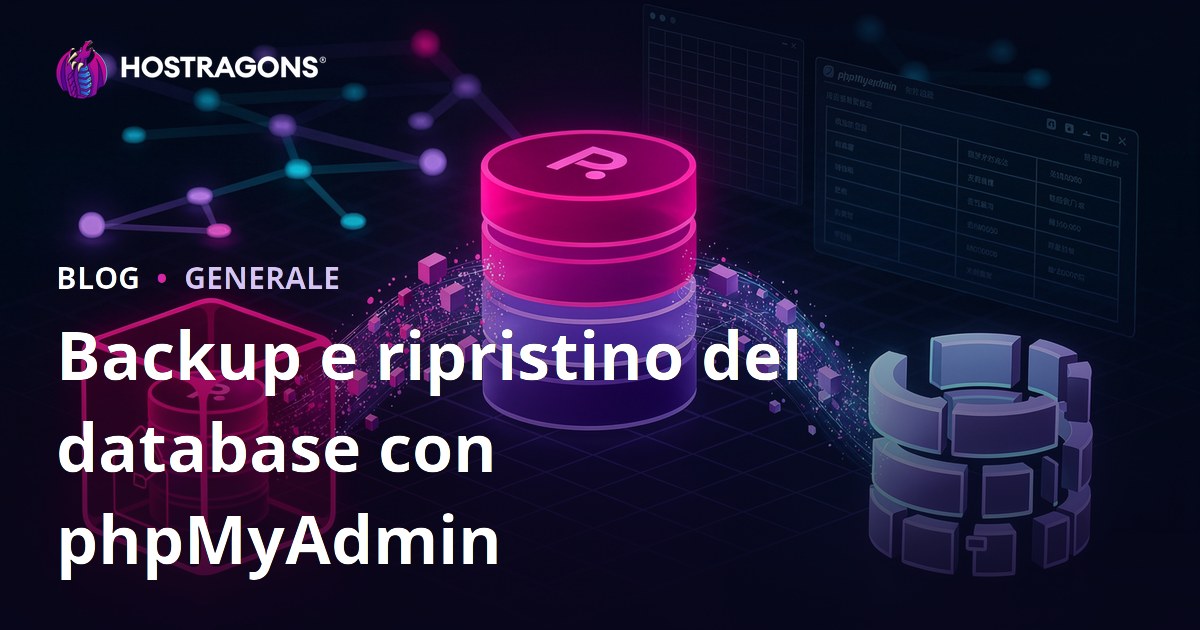 Backup e ripristino del database con phpMyAdmin