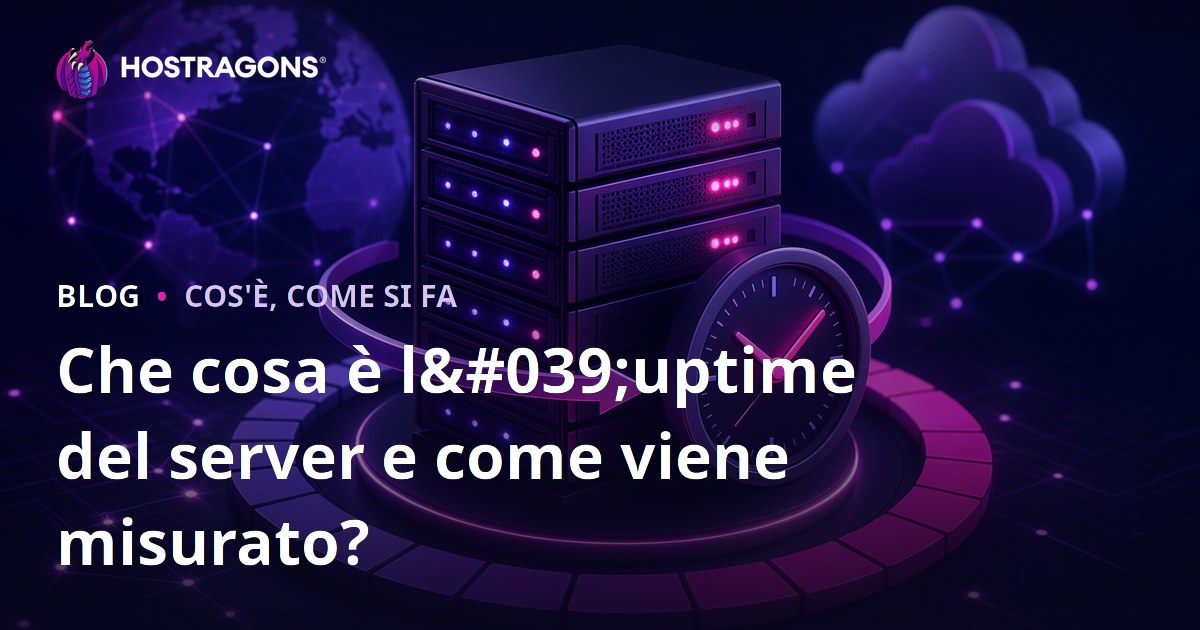 Che cosa è l'uptime del server e come viene misurato?