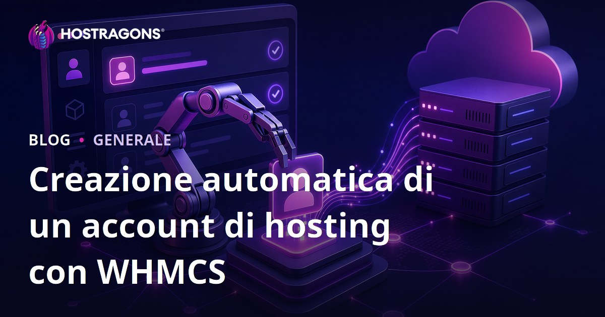 Creazione automatica di un account di hosting con WHMCS