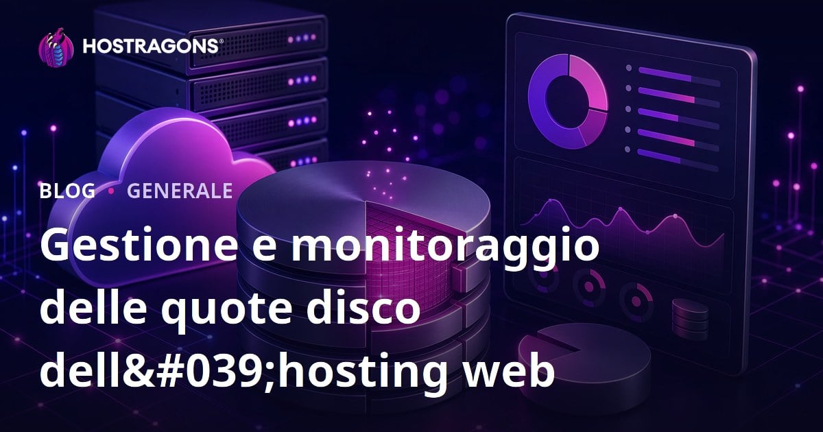 Gestione e monitoraggio delle quote disco dell'hosting web