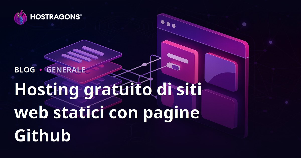 Hosting gratuito di siti web statici con pagine Github