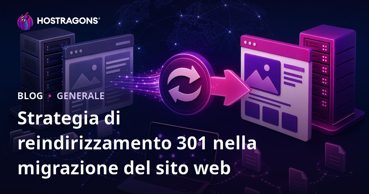 Strategia di reindirizzamento 301 nella migrazione del sito web