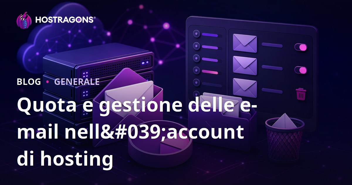 Quota e gestione delle e-mail nell'account di hosting