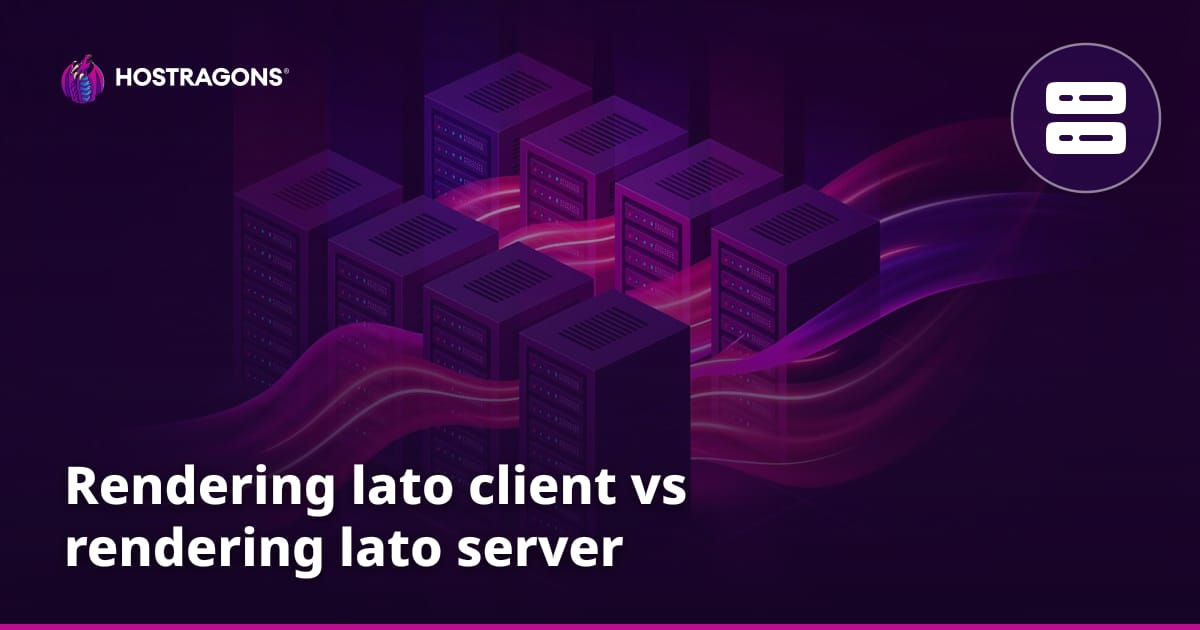 Rendering lato client vs rendering lato server