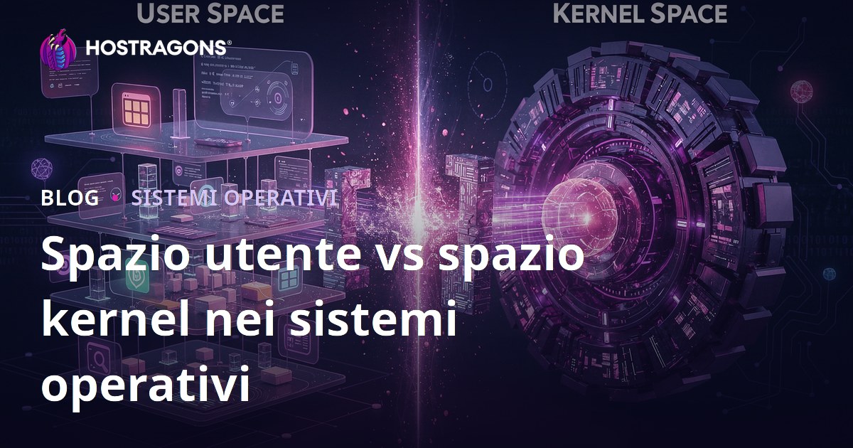 Spazio utente vs spazio kernel nei sistemi operativi