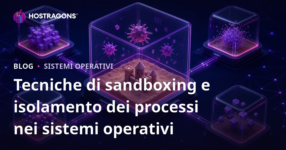 Tecniche di sandboxing e isolamento dei processi nei sistemi operativi