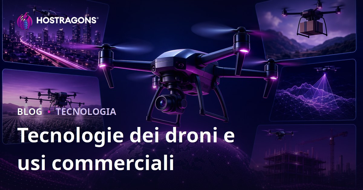 Tecnologie dei droni e usi commerciali