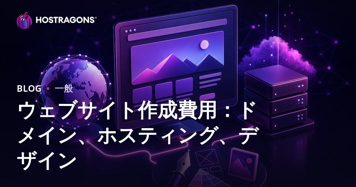 ウェブサイト作成費用：ドメイン、ホスティング、デザイン