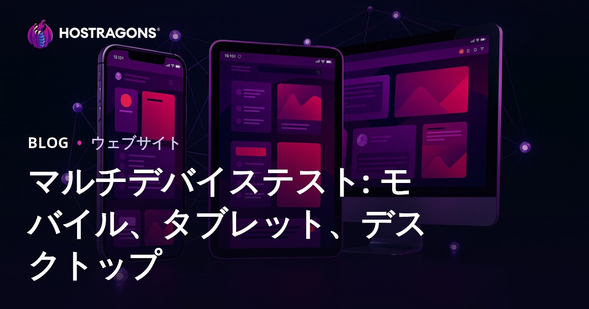 マルチデバイステスト: モバイル、タブレット、デスクトップ